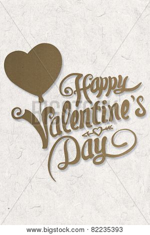 Cute valentines message against parchment