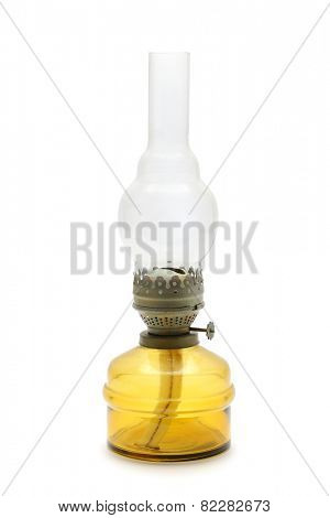 kerosene lamp isolated on white background