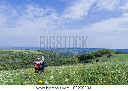 Senior Couple On The Hill