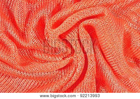 Orange Crumpled Stockinet Background
