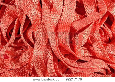 Orange Stockinet Ribbons Background