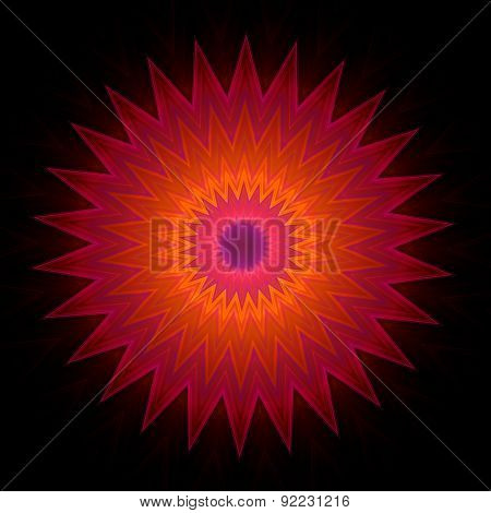 Geometric Decorative Ornament in Star Shape