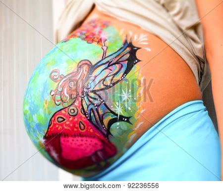 Colorful Belly Painting