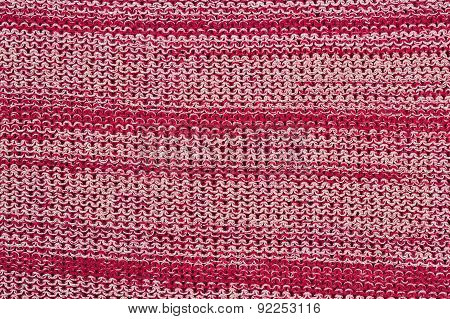 Red Melange Striped Stockinet As Background