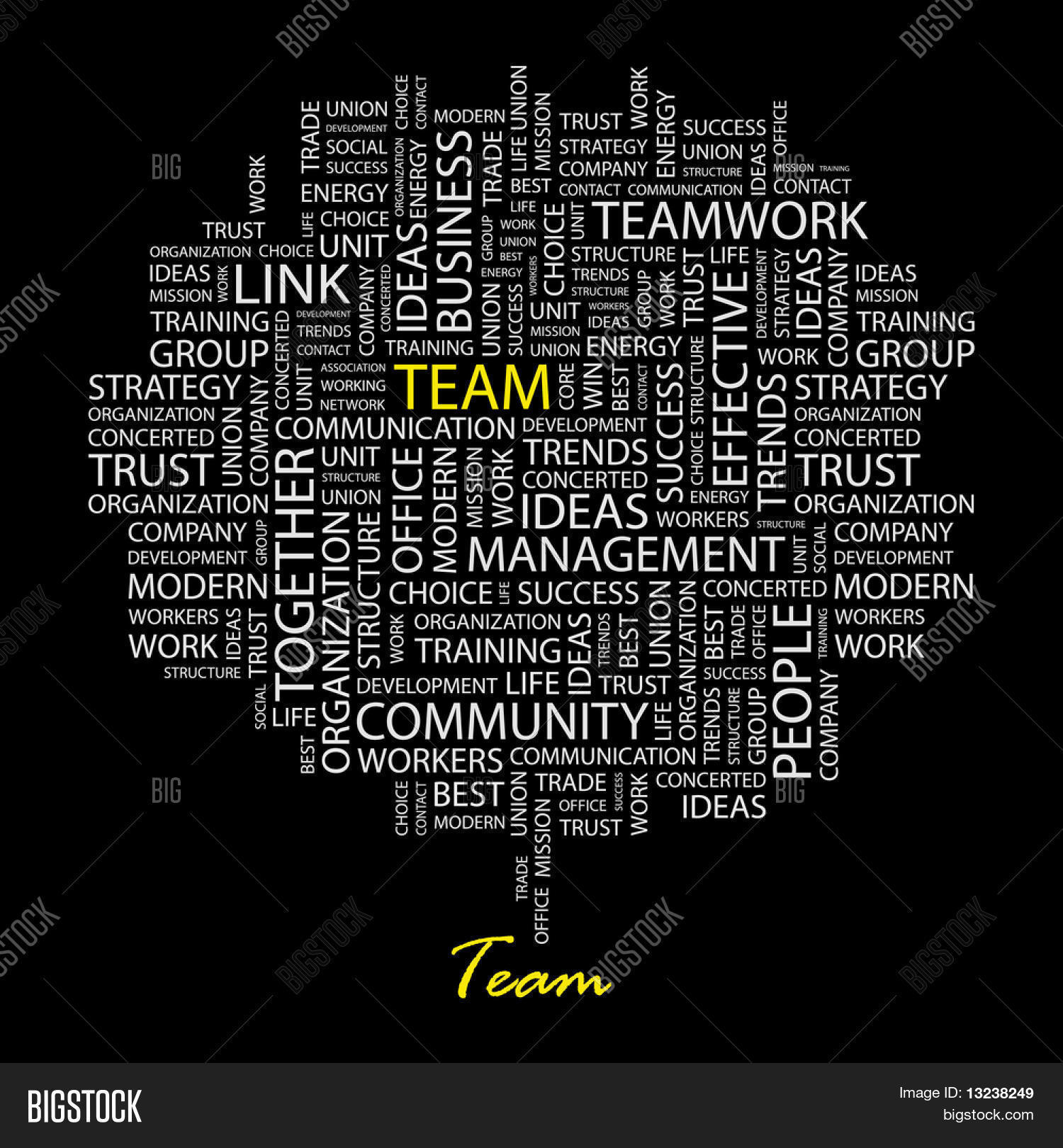 TEAM. Word Collage On Vector & Photo (Free Trial) Bigstock