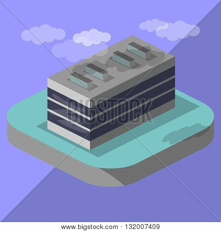building hospital isometric icon game  app tile