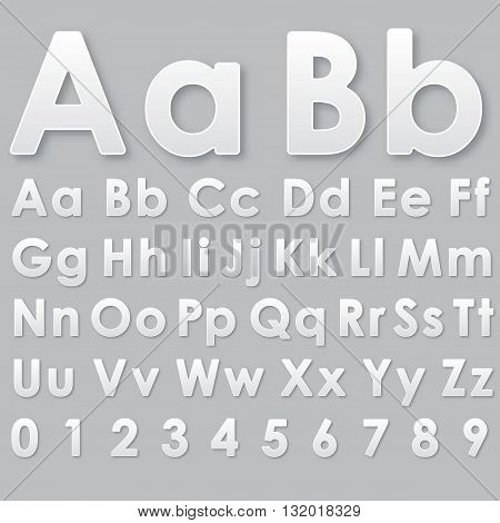 Alphabet Letters On A Gray Background