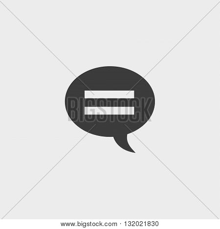 Icon for speech bubbles in a flat design in black color. Vector illustration eps10