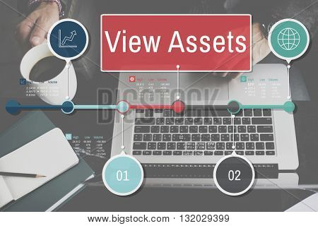 View Assets Savings Investment Value Concept