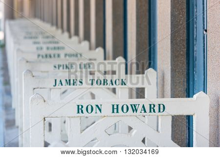 Beach Closets With Famous Names In Deauville, France