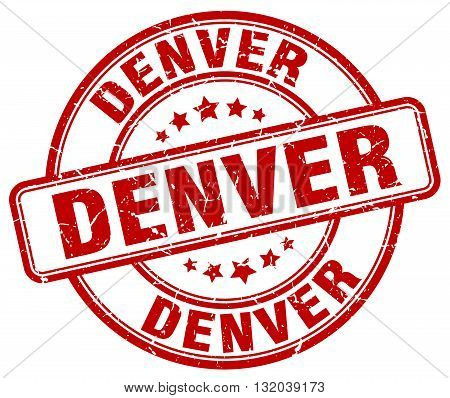 Denver red grunge round vintage rubber stamp.Denver stamp.Denver round stamp.Denver grunge stamp.Denver.Denver vintage stamp.