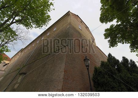 Spilberk castle in city Brno in spring time