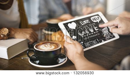 Give Charity Donation Graphic Concept