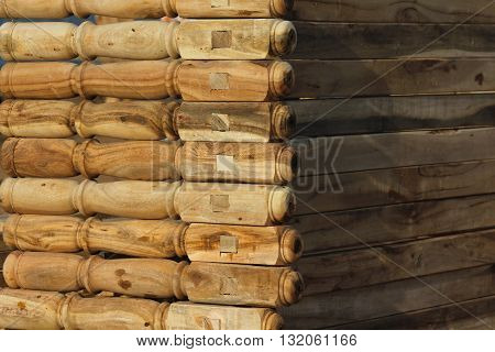 wooden legs for making bed at a flea market