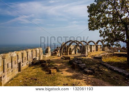 seven arches at champaner baroda with blue sky