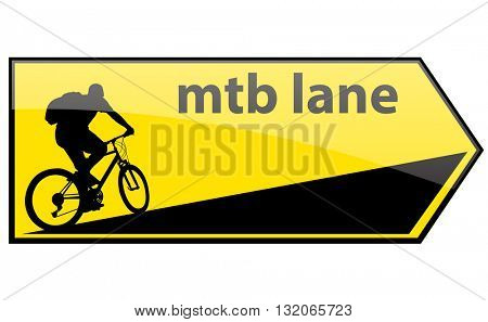 mtb cycle lane direction signboard