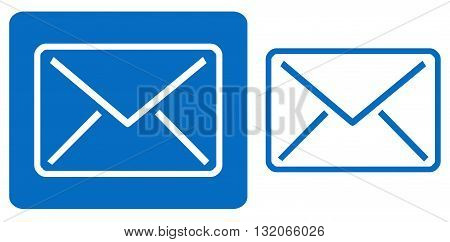 Blue Email Icon symbol envelope vector global
