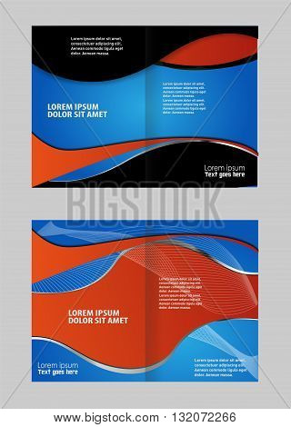 Vector template brochure. Abstract design background Brochure template