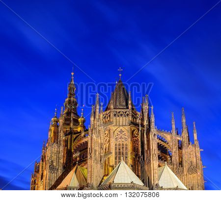 view of the Catholic cathedral in Prague
