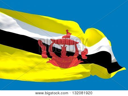 Brunei wave flag HD Nation of Brunei Abode of Peace