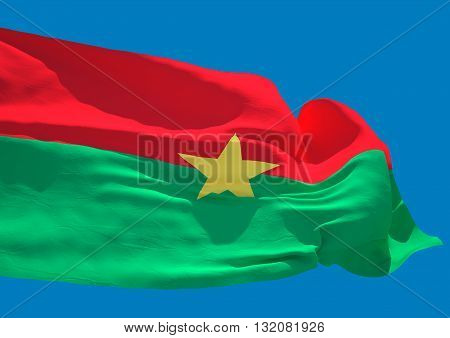 Burkina Faso wave flag HD West Africa