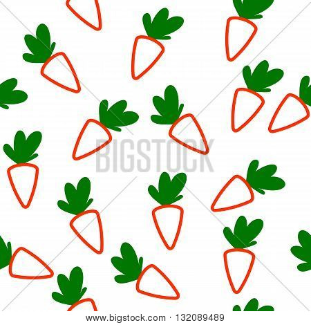 Seamless with cartoon carrots. It can be used for decoration kitchen accessories tablecloths fabrics cutting boards or other