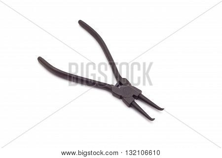 snap ring pliers isolated on white background