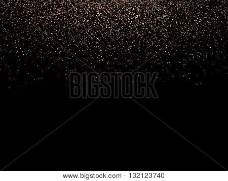 Abstract background with falling confetti golden confetti round confetti pieces