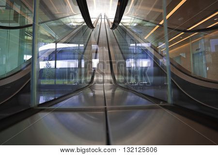 Building Interior Escalators And Stairs