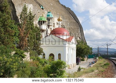 CRIMEA, SEVASTOPOL-AUGUST 13, 2012: Inkerman cave monastery. Sevastopol,Crimea