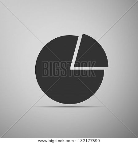 Diagram chart icon on gray background. Vector Illustration.