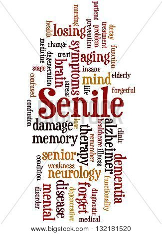 Senile, Word Cloud Concept 8