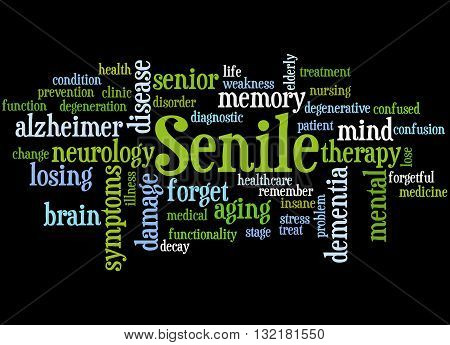 Senile, Word Cloud Concept 9