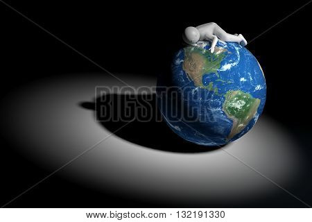 3D human sleeps on Earth - North and South America edition