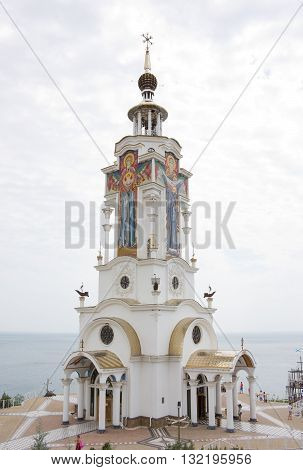 Church - Beacon of St. Nicholas of Myra. (The Museum of accidents on water). (Malorechenskoye village, near Alushta, Crimea).