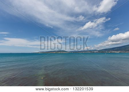 Seascape With Distant Shore