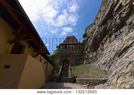 Castle Strekov in valley of river Labe in Usti nad Labem city