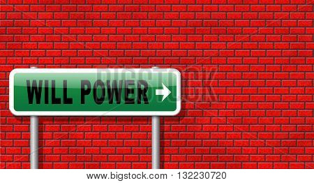 Will power of the mind or self dicipline or determination control thoughts