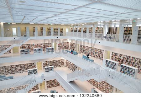 Stuttgart, Germany - May 21, 2015: The Stuttgart Public Library, Opened In October 2011, And Placed