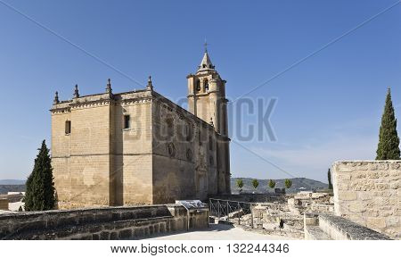 View of the Major Abbey Church in the Fortaleza de La Mota Spain