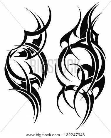Hand Drawn Tribal Tattoo . Design elemnts