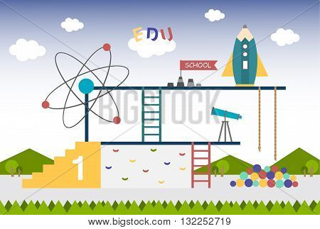 illustration of education astronomy and science object