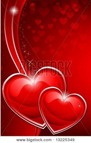 Sevgililer günü kalpleri çiftinin