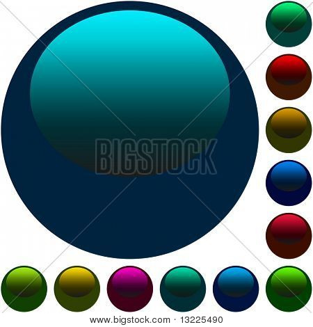 Botones para el diseño de la Web. Conjunto de vectores.