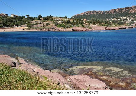 Saint Raphael France - april 14 2016 : the Esterel Massif