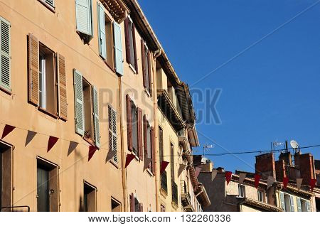Frejus; France - april 16 2016 : old house in the city center