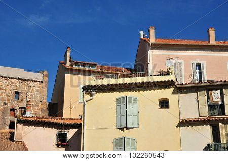 Frejus; France - april 16 2016 : old house in the city center
