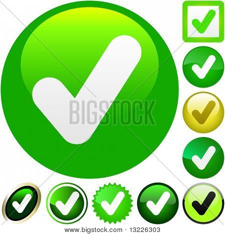 Hyväksytyn vektori-painikkeet.