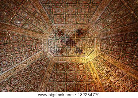 Betancuria, Fuerteventura, Spain - September 16, 2015: The Ceiling In Cathedral Church Of Saint Mary