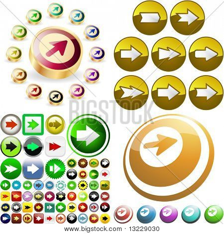 Векторный набор полезных стрелы. Великие коллекции вектора.